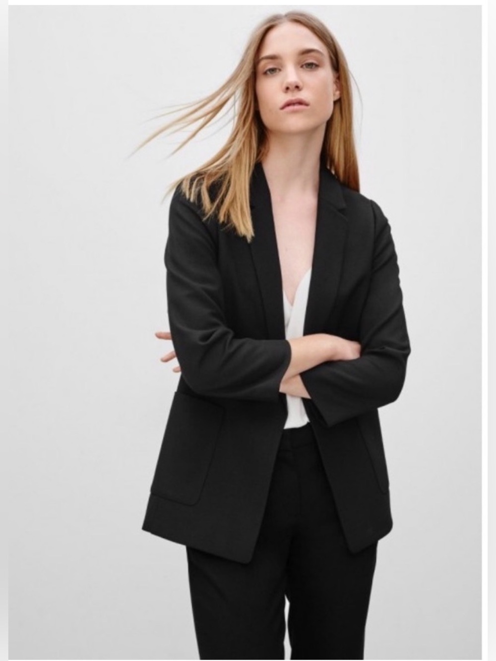 Aritzia Babaton Black Stanford Open Blazer 8